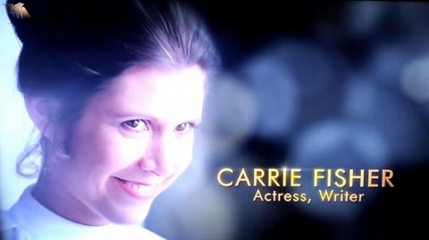 Kenny Baker et Carrie Fisher aux Oscars 'In Memoriam' 2017
