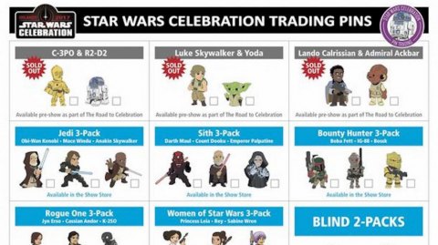 Liste complète des pins de la Star Wars Celebration 2017