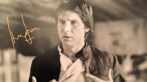 Harrison Ford en séance d'autographes